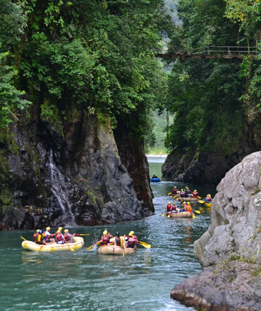 White-water rafting on the Pacuare River through Costa Rica's rainforest canyon