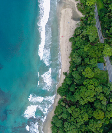 Caribbean coastline at Puerto Viejo de Talamanca, Costa Rica